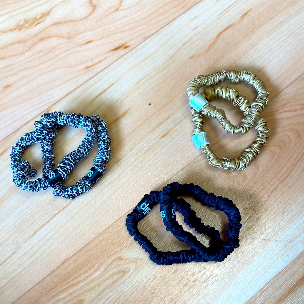 SLIP silk scrunchies set of 6